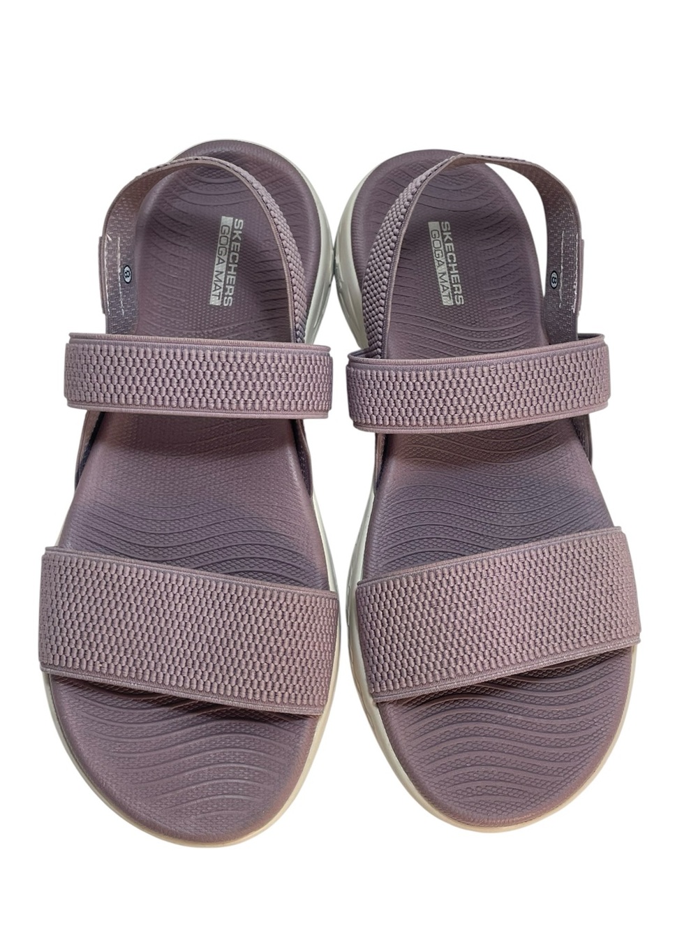 Skechers On The Go 600 Goga Mat Dual-Strap Mauve Sandals Womens Size 8 EUC